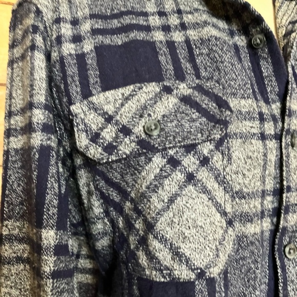 Paper Denim & Cloth Blue Plaid Button Up Shirt - Picture 5 of 7